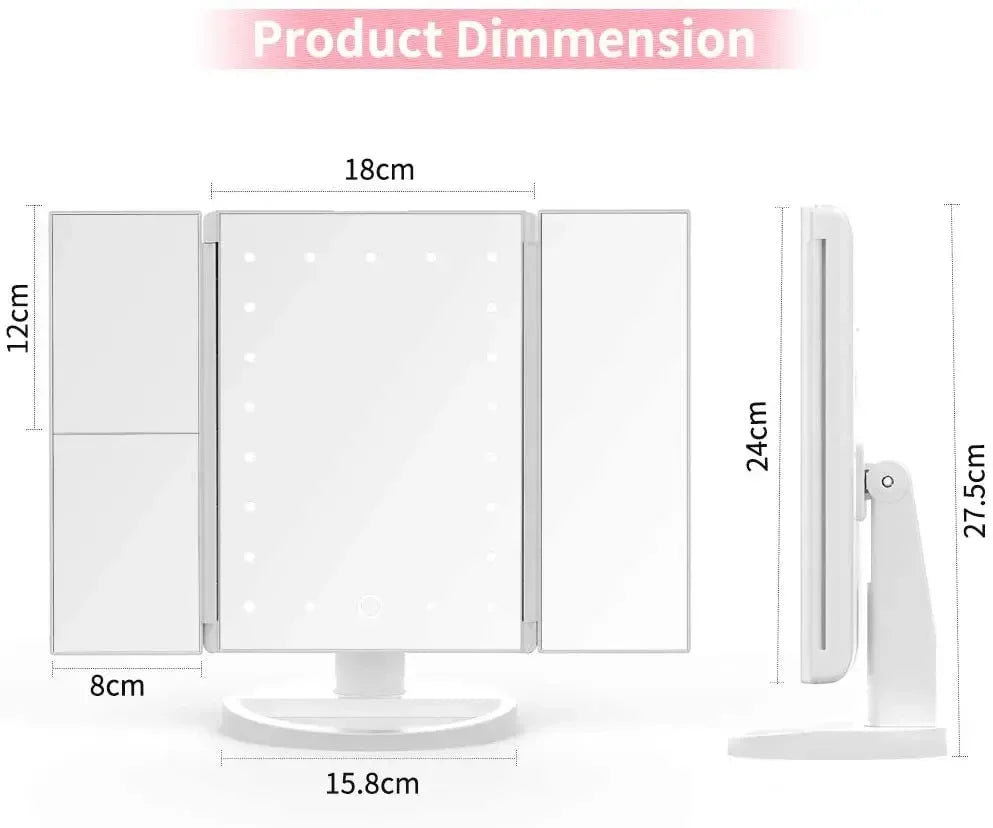 Tri Fold Make up mirror