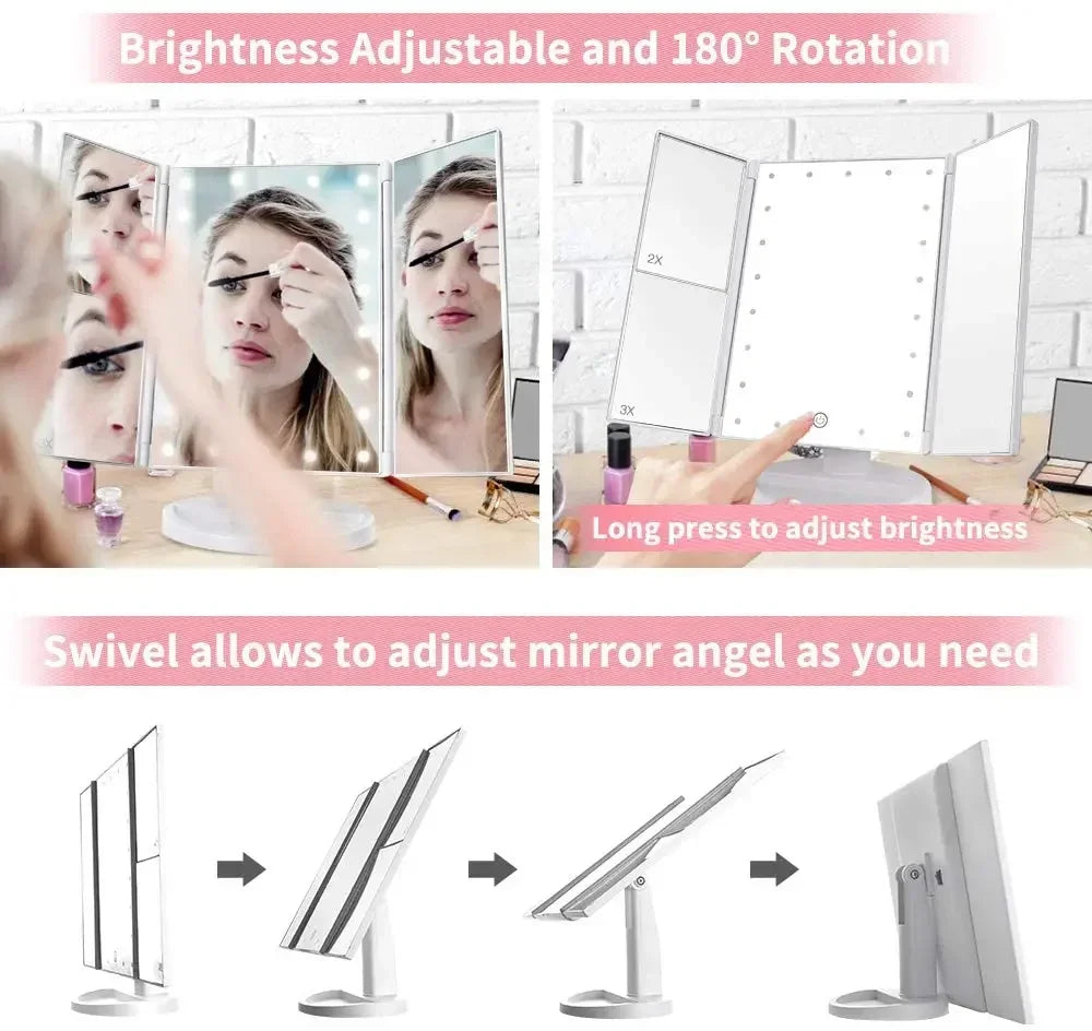 Tri Fold Make up mirror